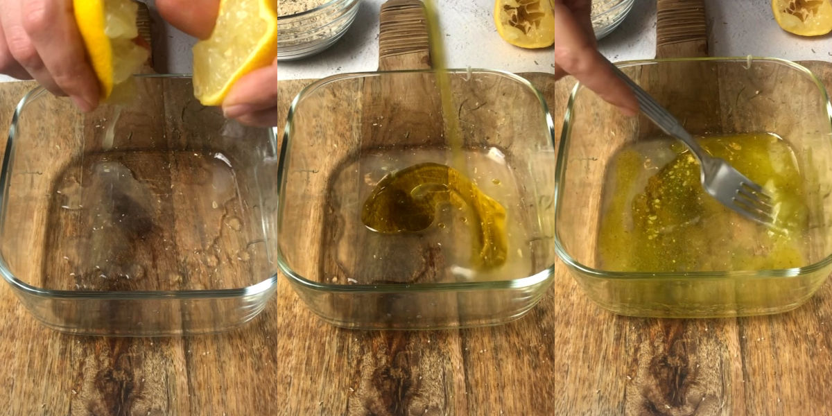 Preparare emulsione con olio e limone
