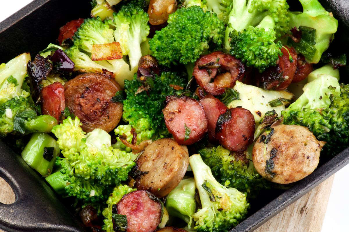 Broccoli and sausage
