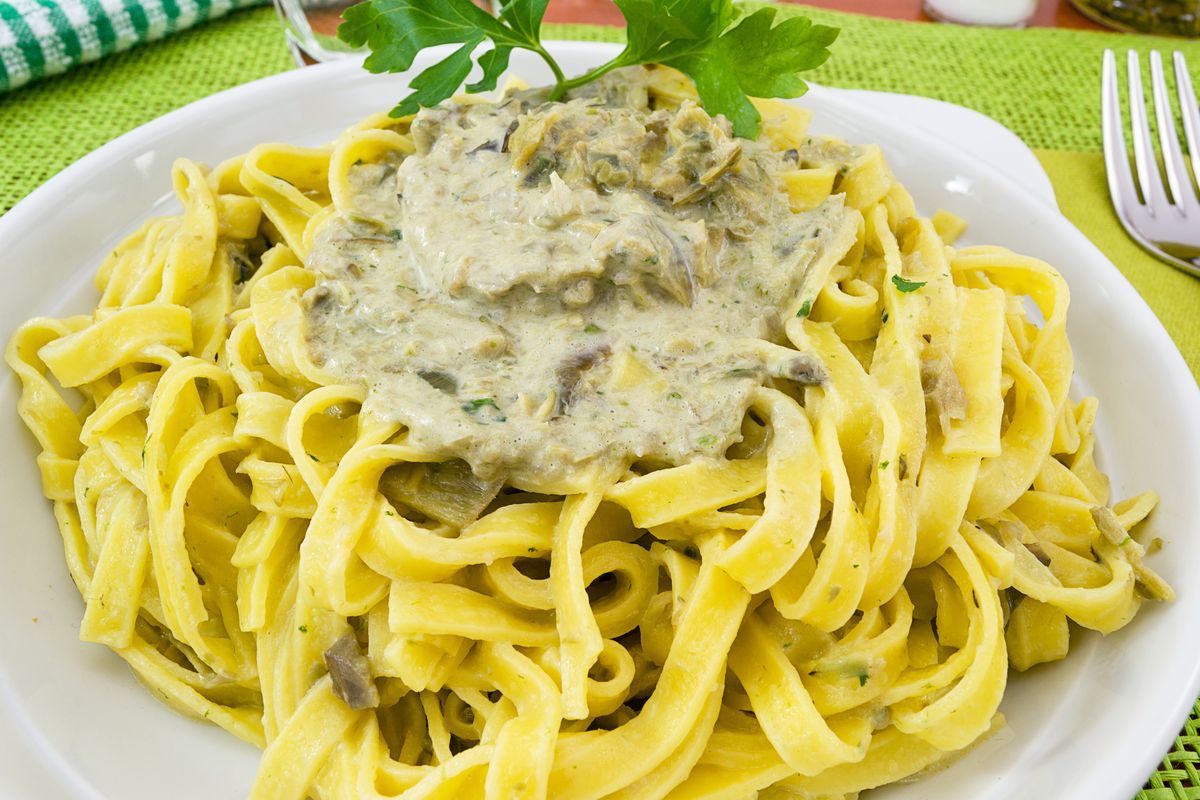 pasta with artichokes and ricotta