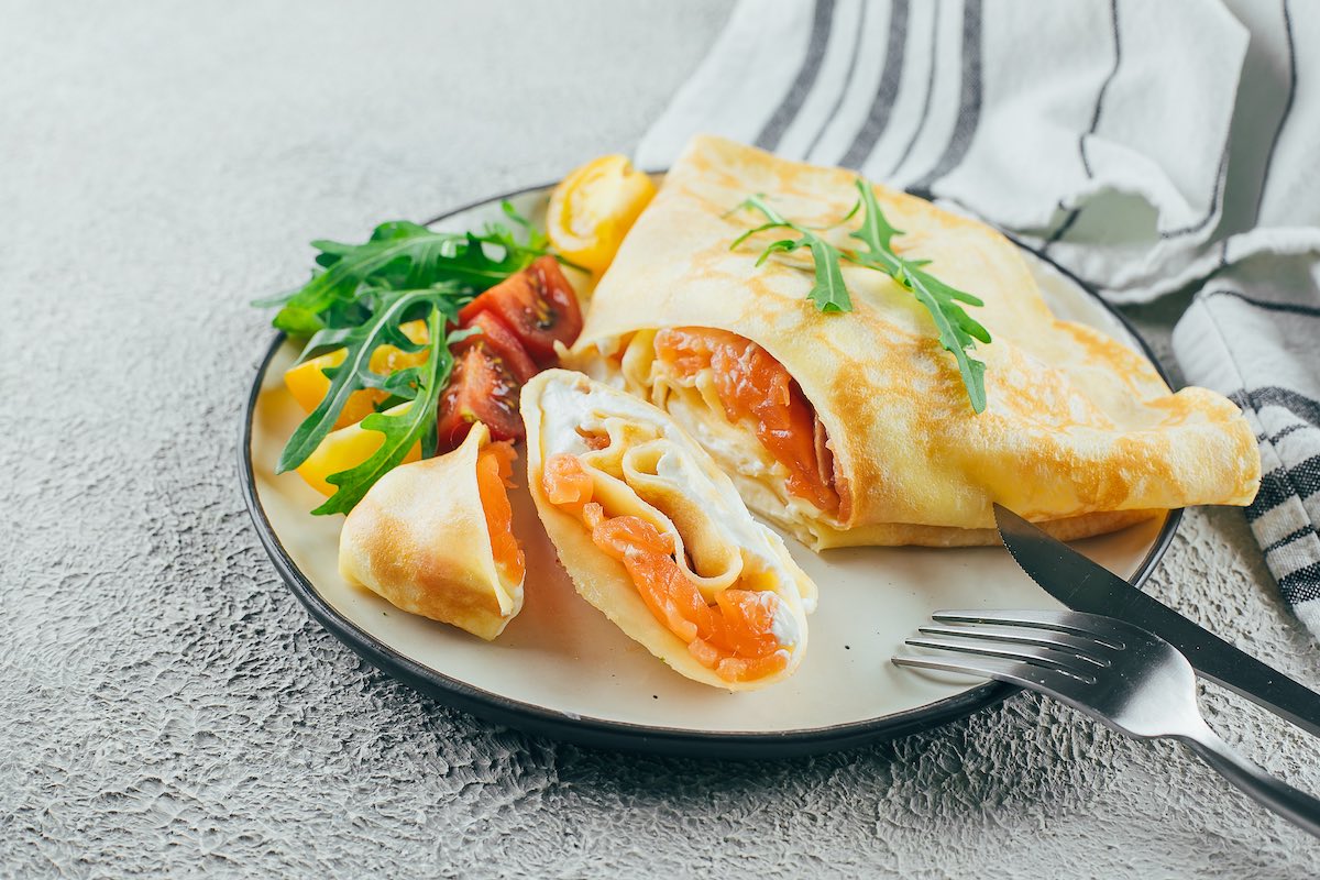 Salmon crepes