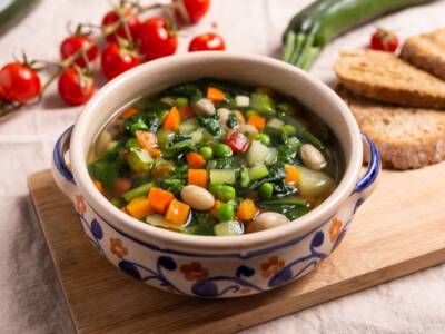 minestrone in pentola a pressione