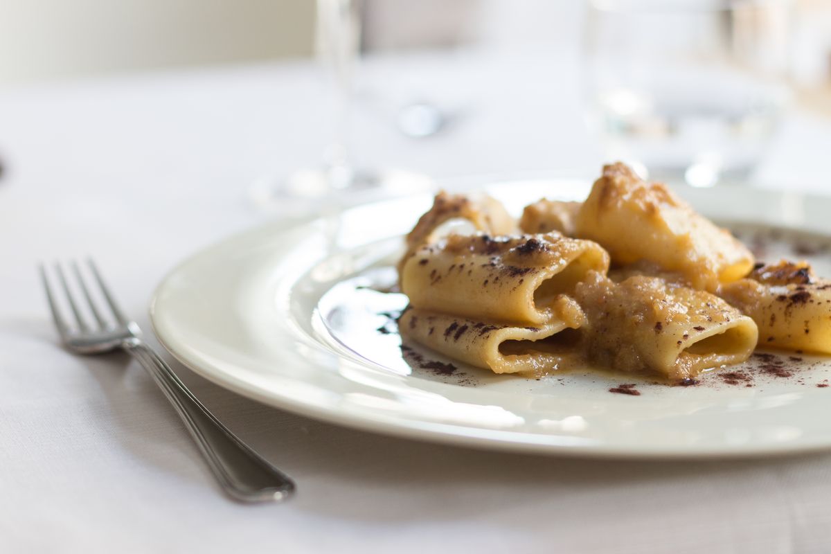 Paccheri cacio e cannella