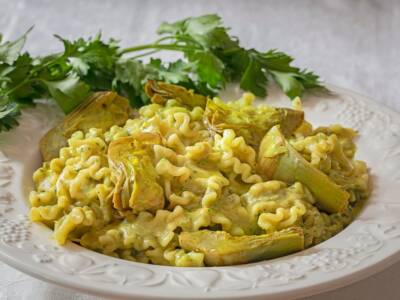 Pasta con crema di carciofi