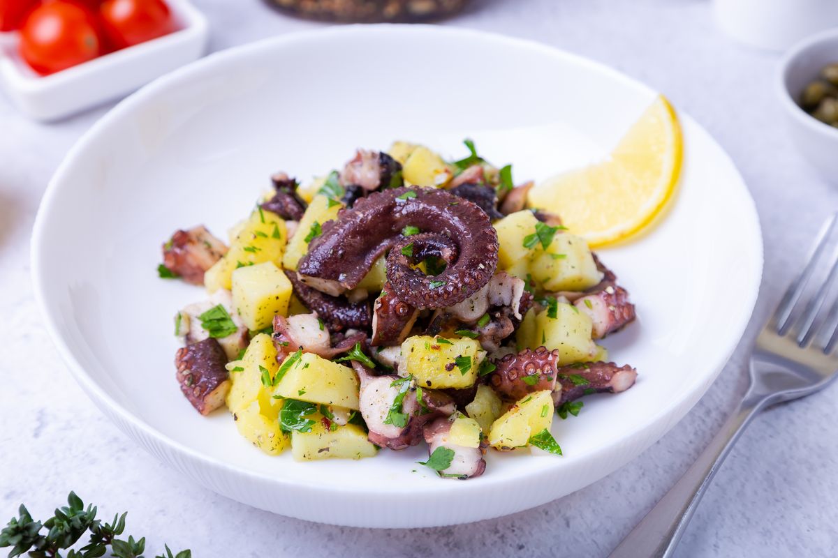 octopus and potatoes Thermomix