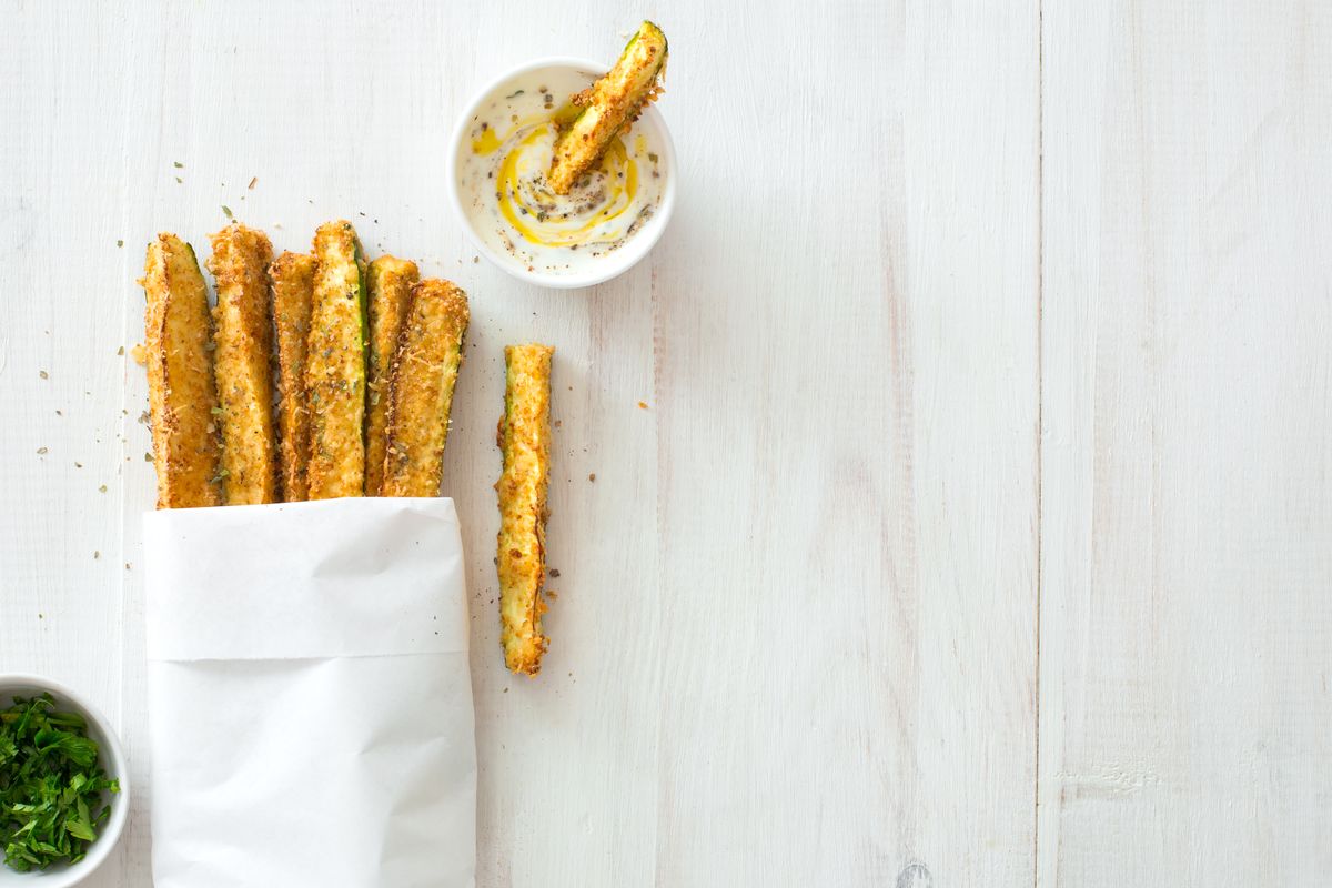 Breaded spiny courgettes