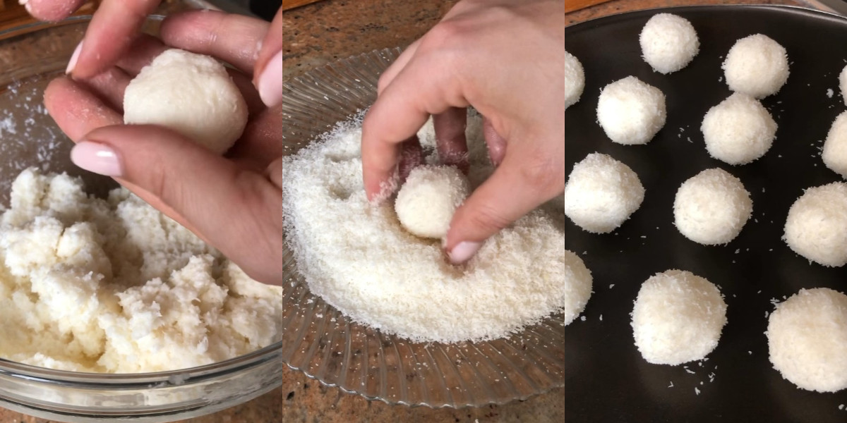 Form the coconut balls