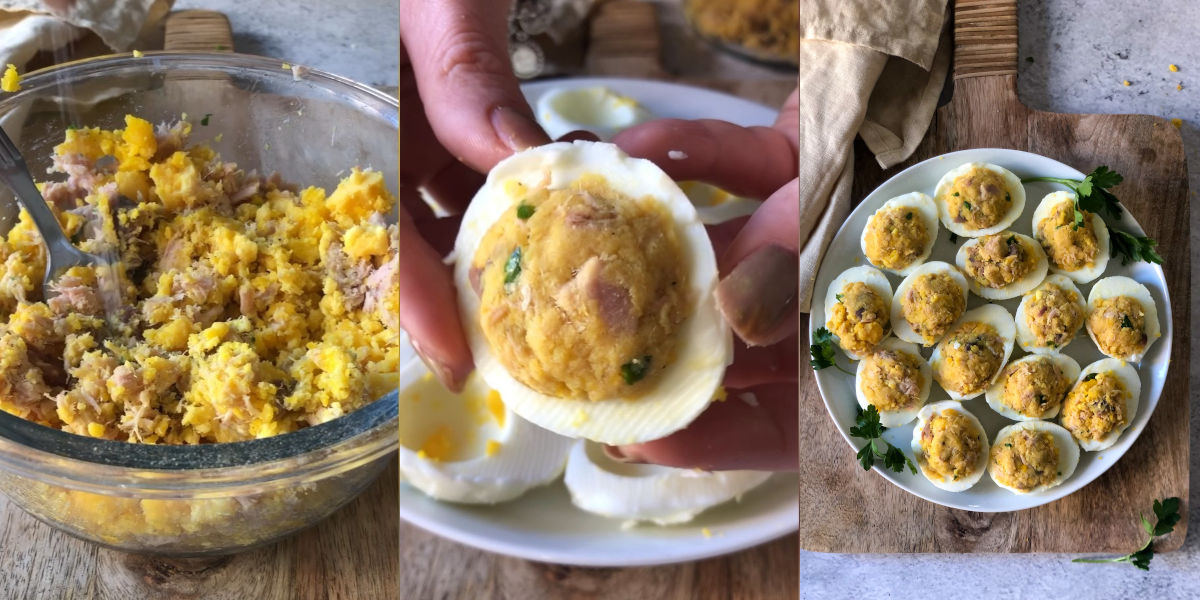 Stuff the egg whites and create your stuffed eggs