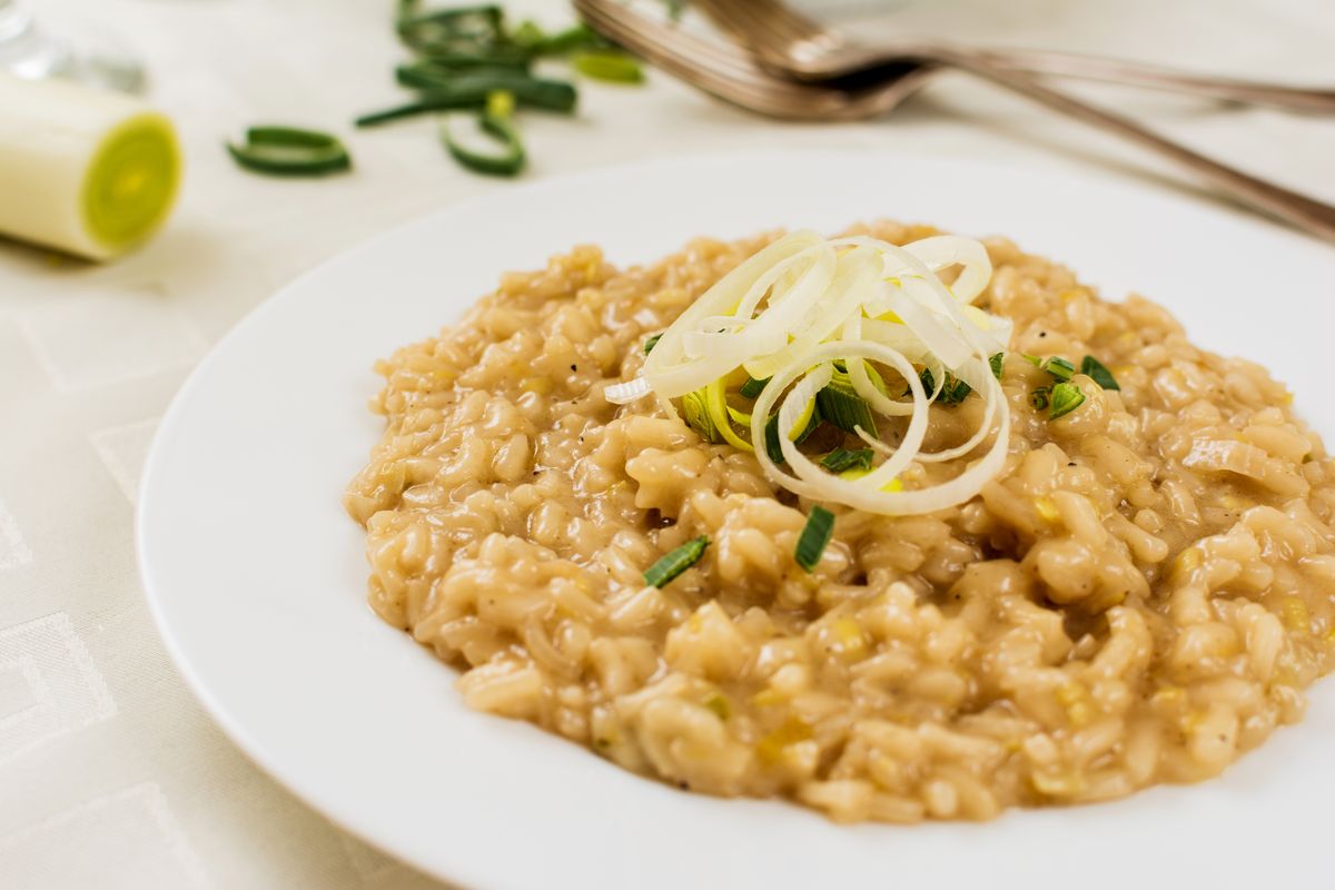 leek and sausage risotto