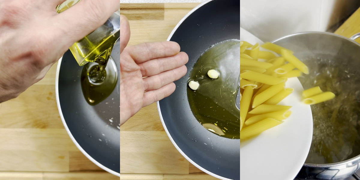 Prepare angry pasta