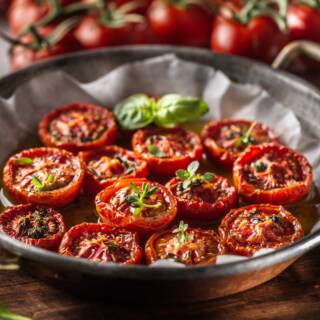 I pomodori in friggitrice ad aria confit: si preparano con una cottura velocissima!