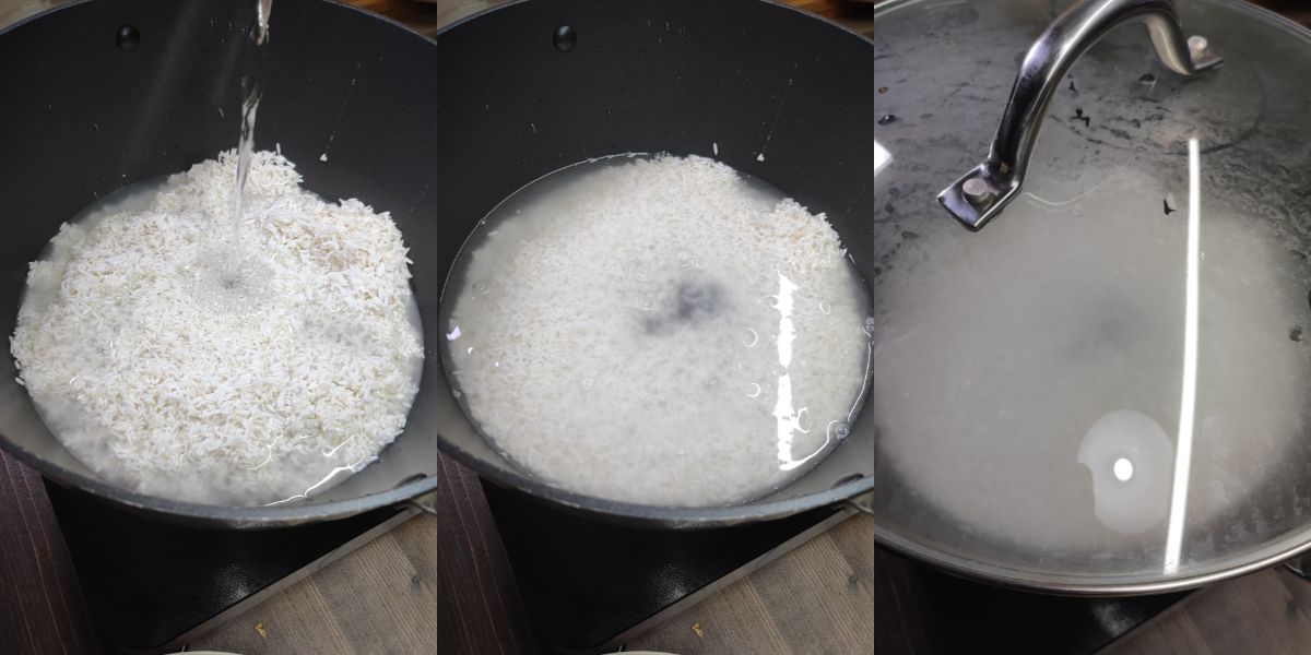 Cook rice for Cantonese rice