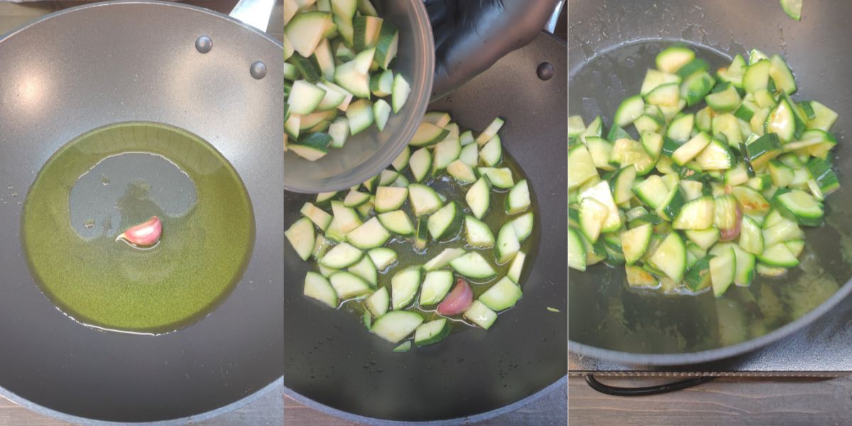 Cuocere zucchine in padella