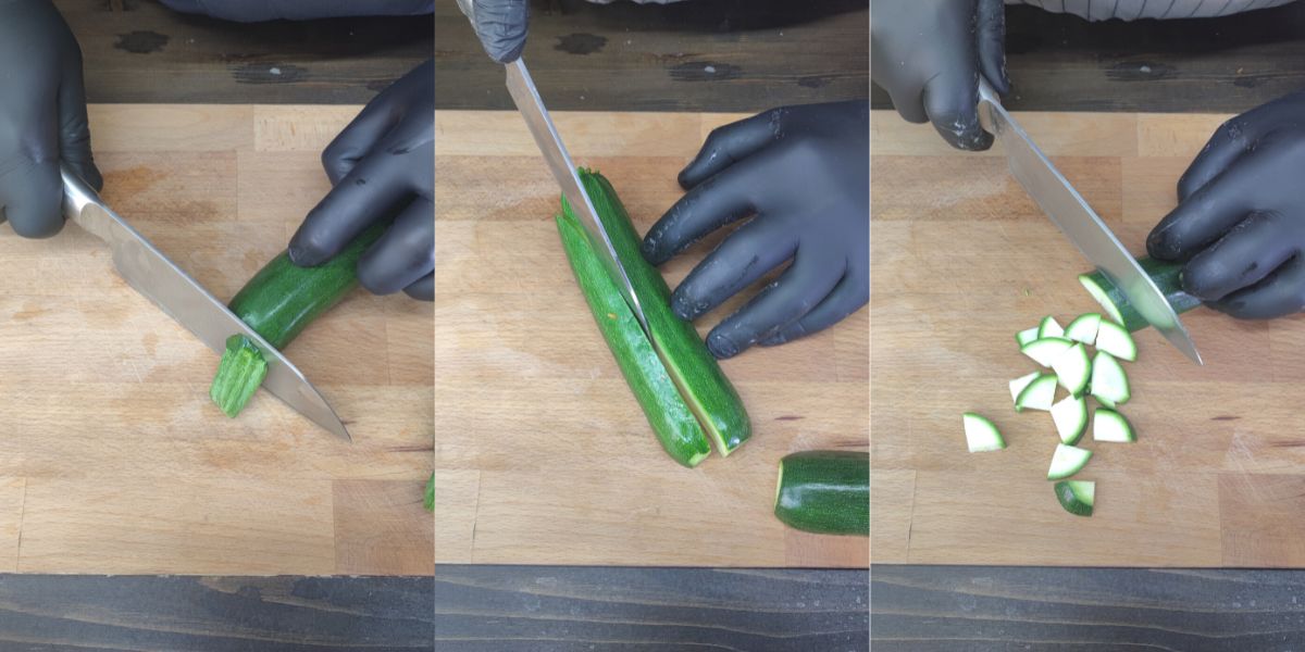 Cut zucchini