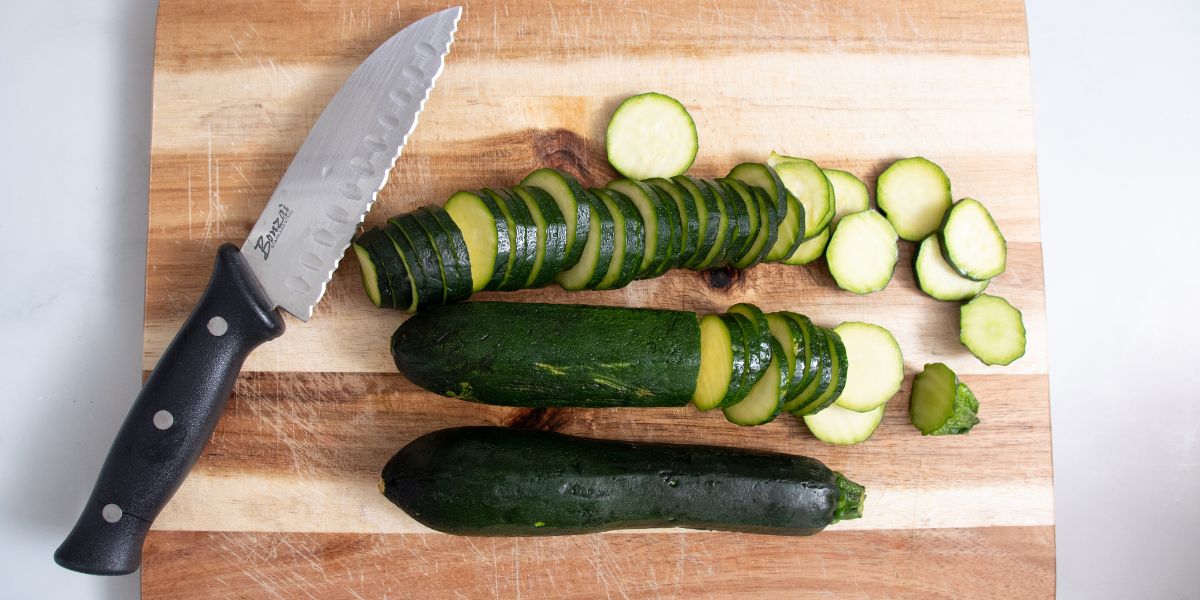 Cut zucchini into rings