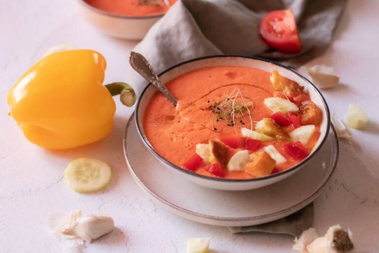 Ricetta Originale Del Gazpacho Andaluso La Zuppa Fredda Con Pomodori