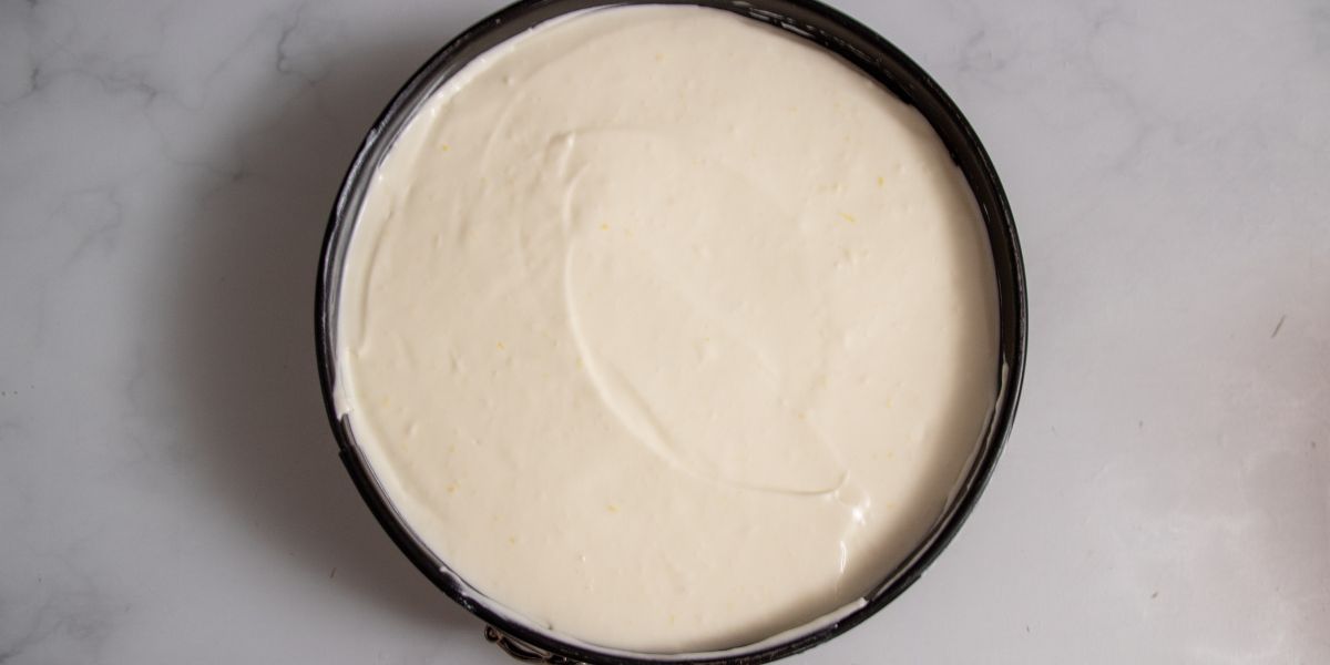 Crema sulla base della cheesecake