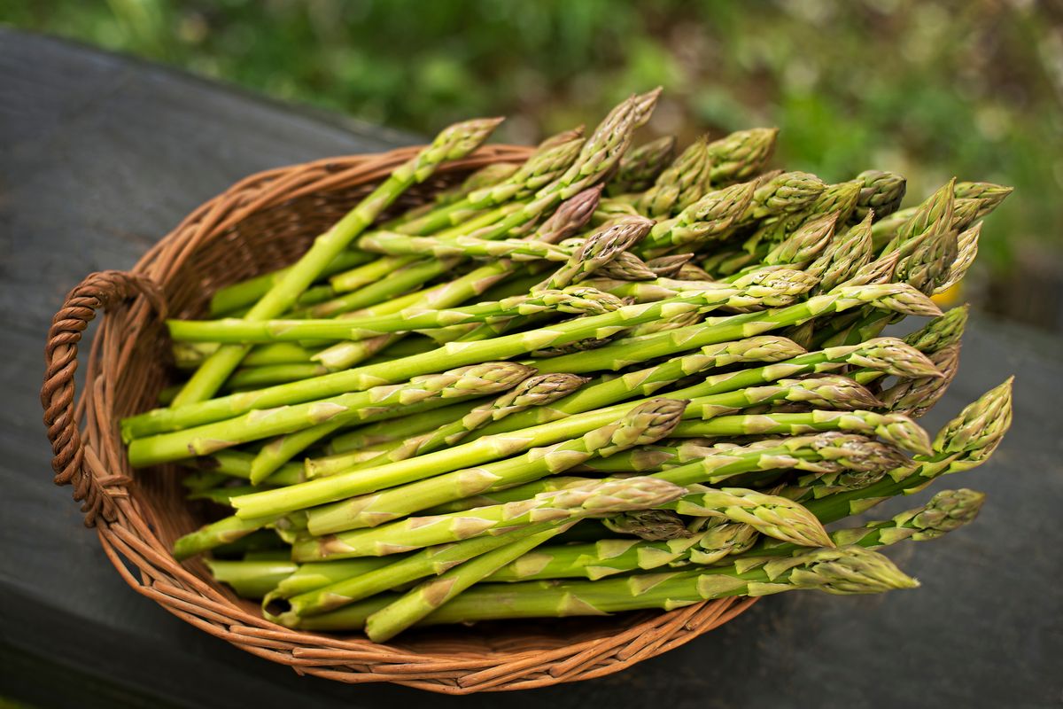 basket of asparagus
