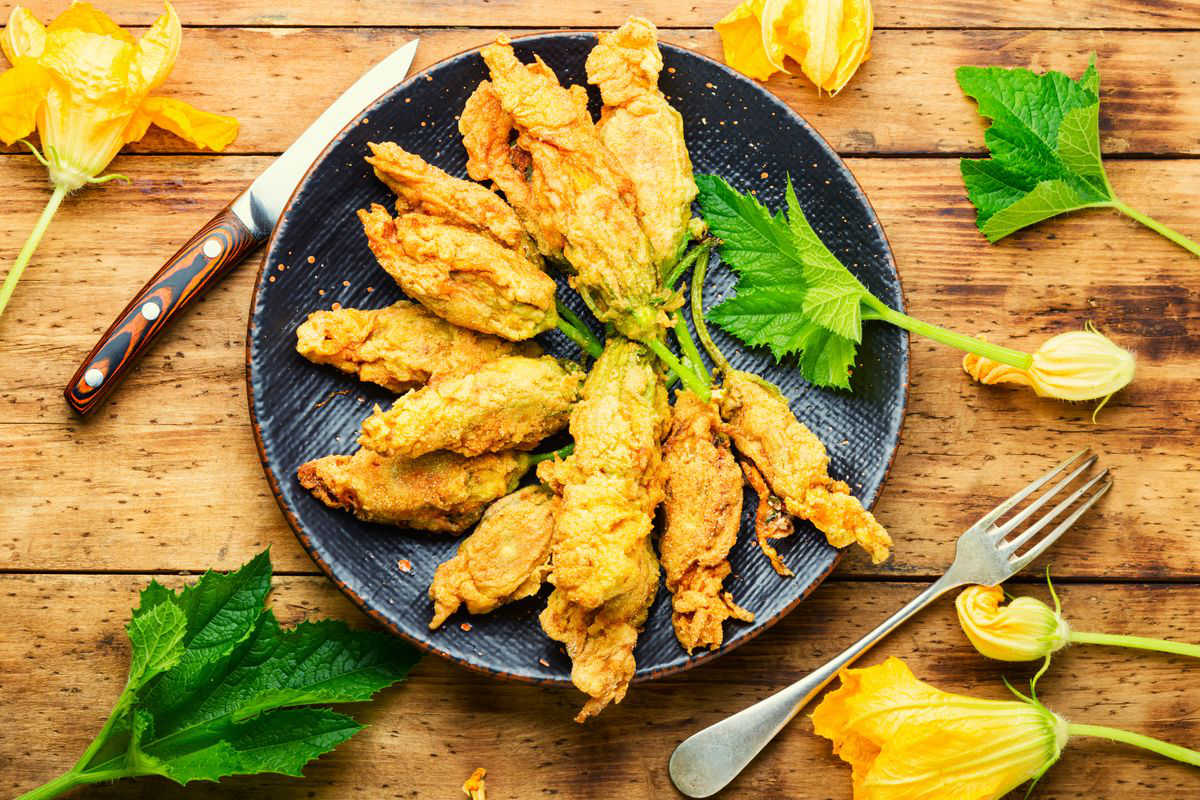 battered courgette flowers