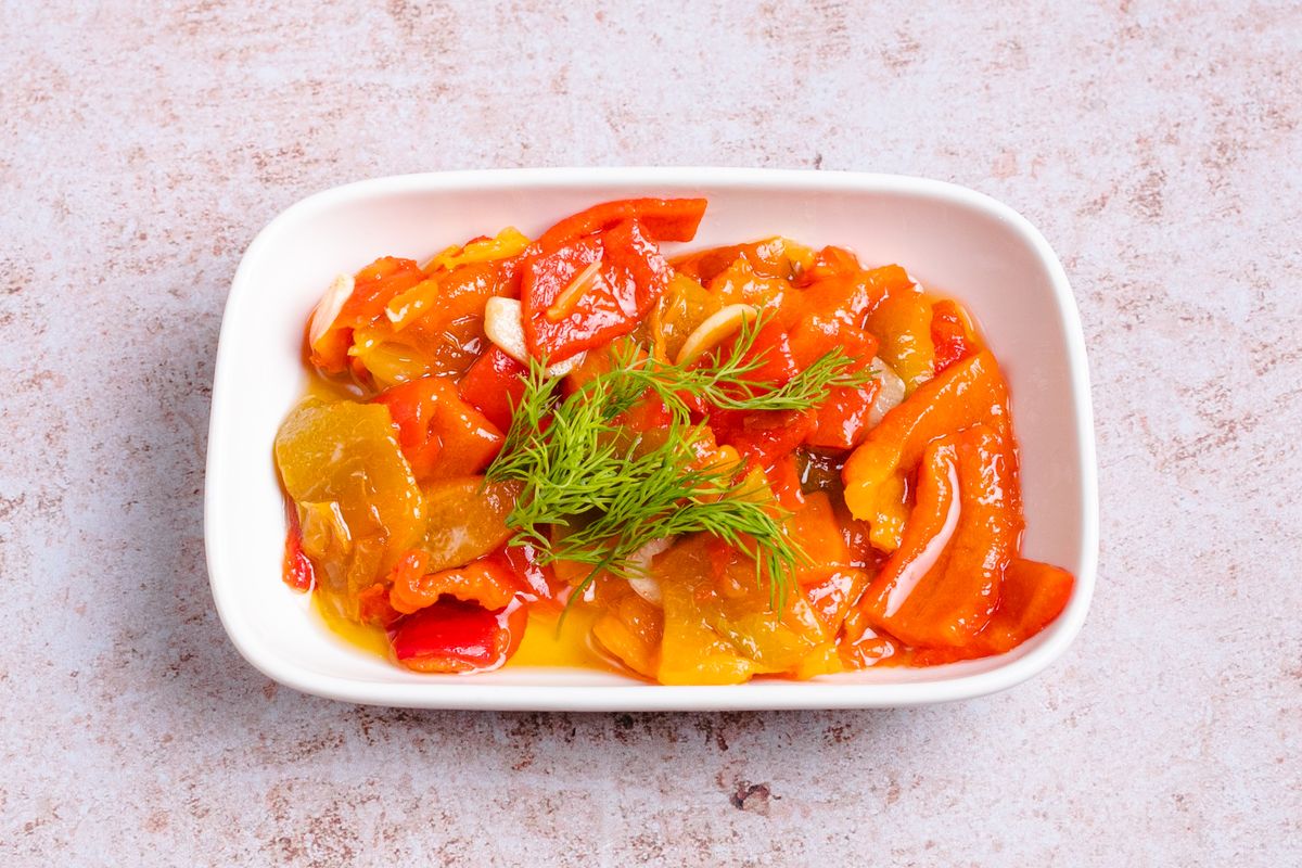 Sweet and sour peppers in an air fryer