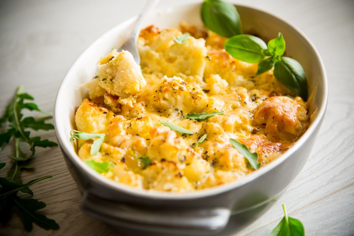 Gratin cauliflower in the air fryer