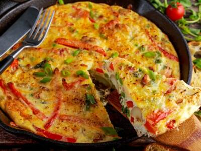 Frittata ai peperoni in friggitrice ad aria