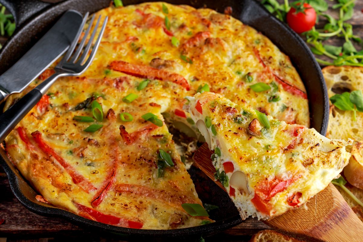 Frittata di peperoni in friggitrice ad aria