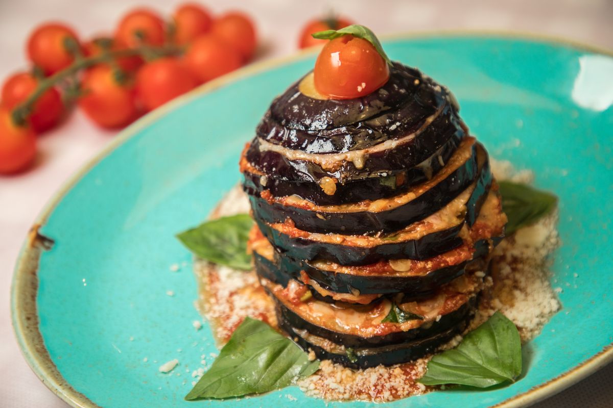 Accordion eggplants in the air fryer