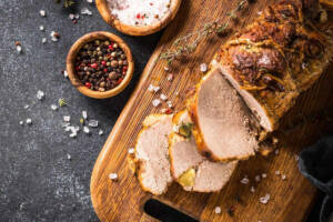 arrosto di maiale in friggitrice ad aria