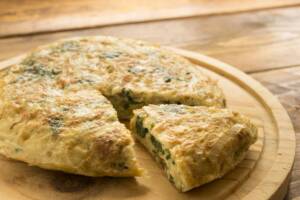 Frittata di spinaci in friggitrice ad aria