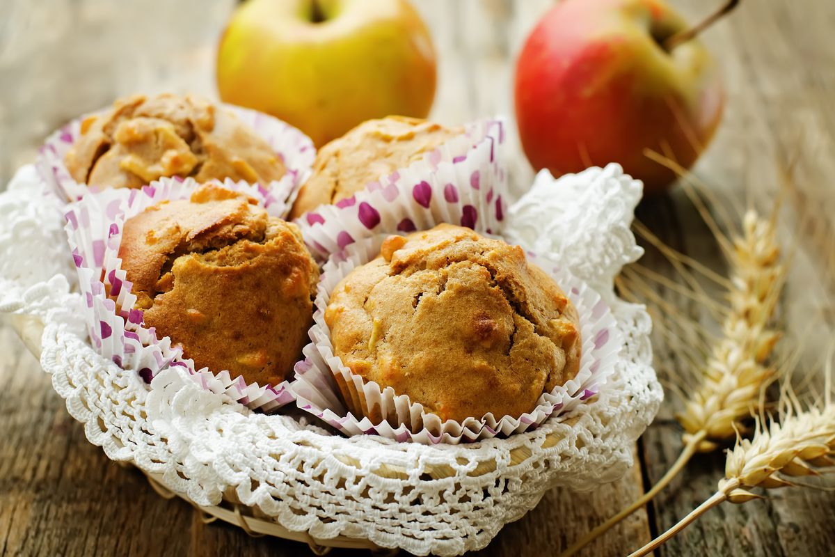 muffin alle mele in friggitrice ad aria