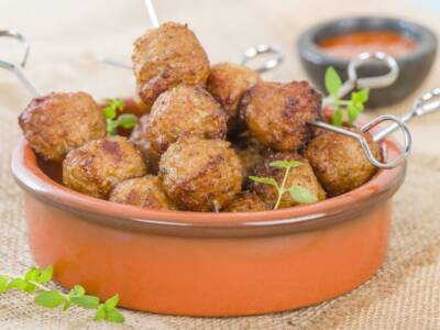 Polpette di tacchino in friggitrice ad aria