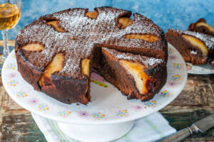 Torta pere e cioccolato in friggitrice ad aria