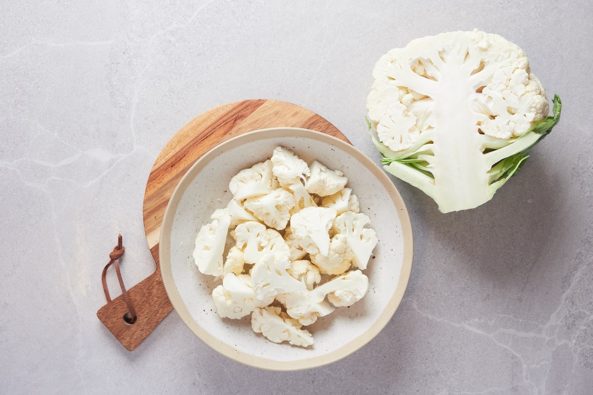 Cauliflower florets to cook