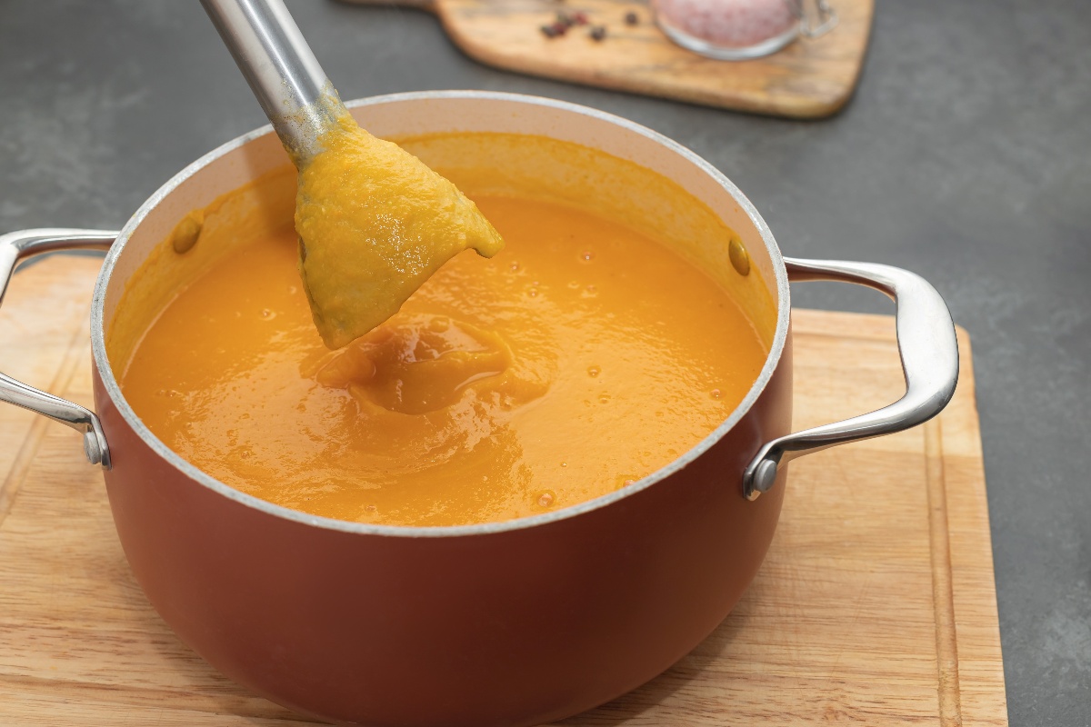 Pumpkin and chickpea soup