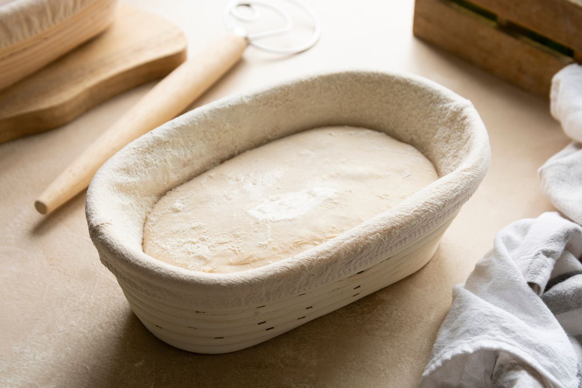 Gluten-free bread that rises in the appropriate basket