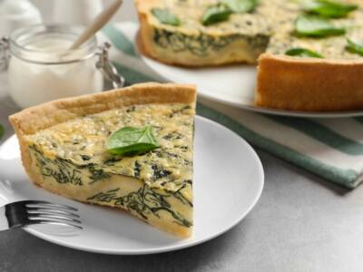 Torta salata ricotta e spinaci in friggitrice ad aria