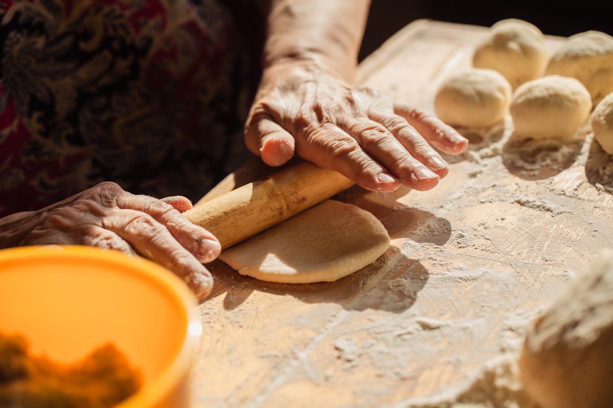 Woman kneading