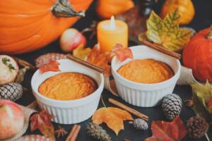 Flan di zucca e porri