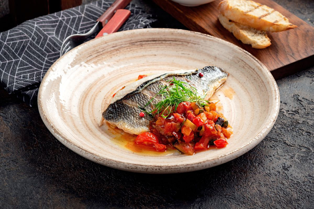 Branzino in friggitrice ad aria