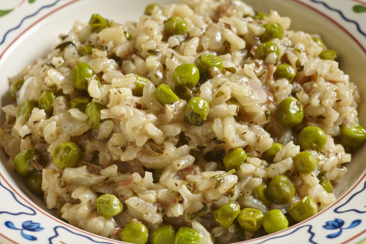 Artichoke rice and peas