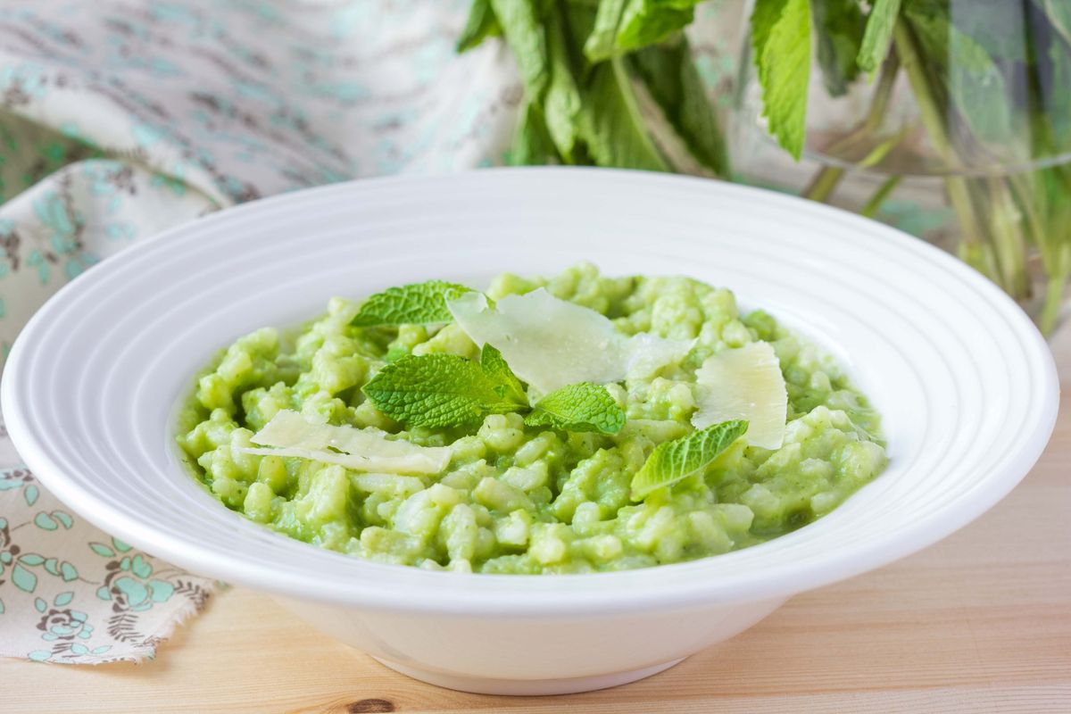 risotto with peas