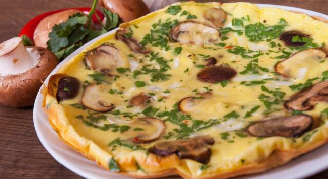 Frittata di funghi in friggitrice ad aria