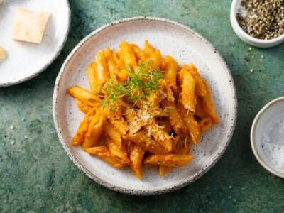 pasta con crema di peperoni