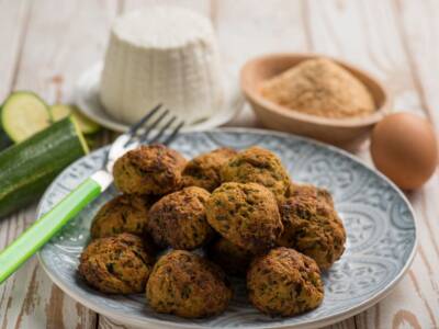 Polpette di zucchine in friggitrice ad aria