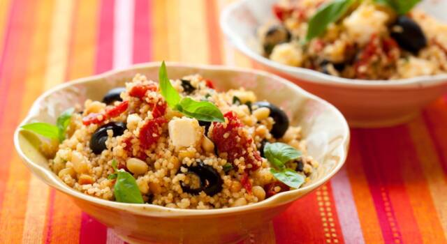 Cous cous con verdure e feta