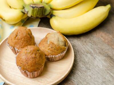 Muffin alla banana in friggitrice ad aria