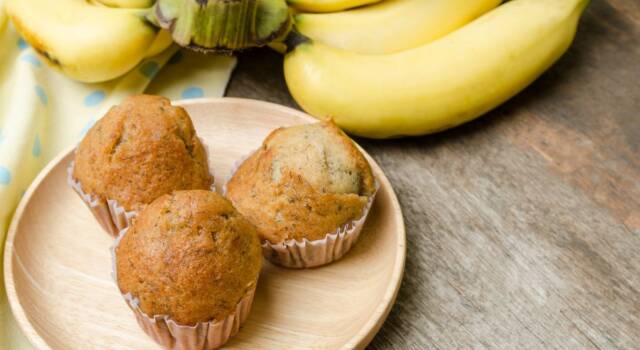 Muffin alla banana in friggitrice ad aria