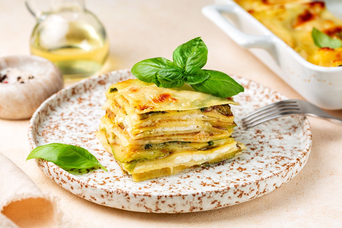 White courgette parmigiana