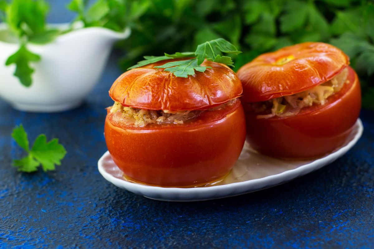 Tomatoes stuffed with couscous