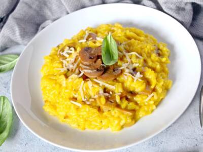 Risotto funghi e zafferano